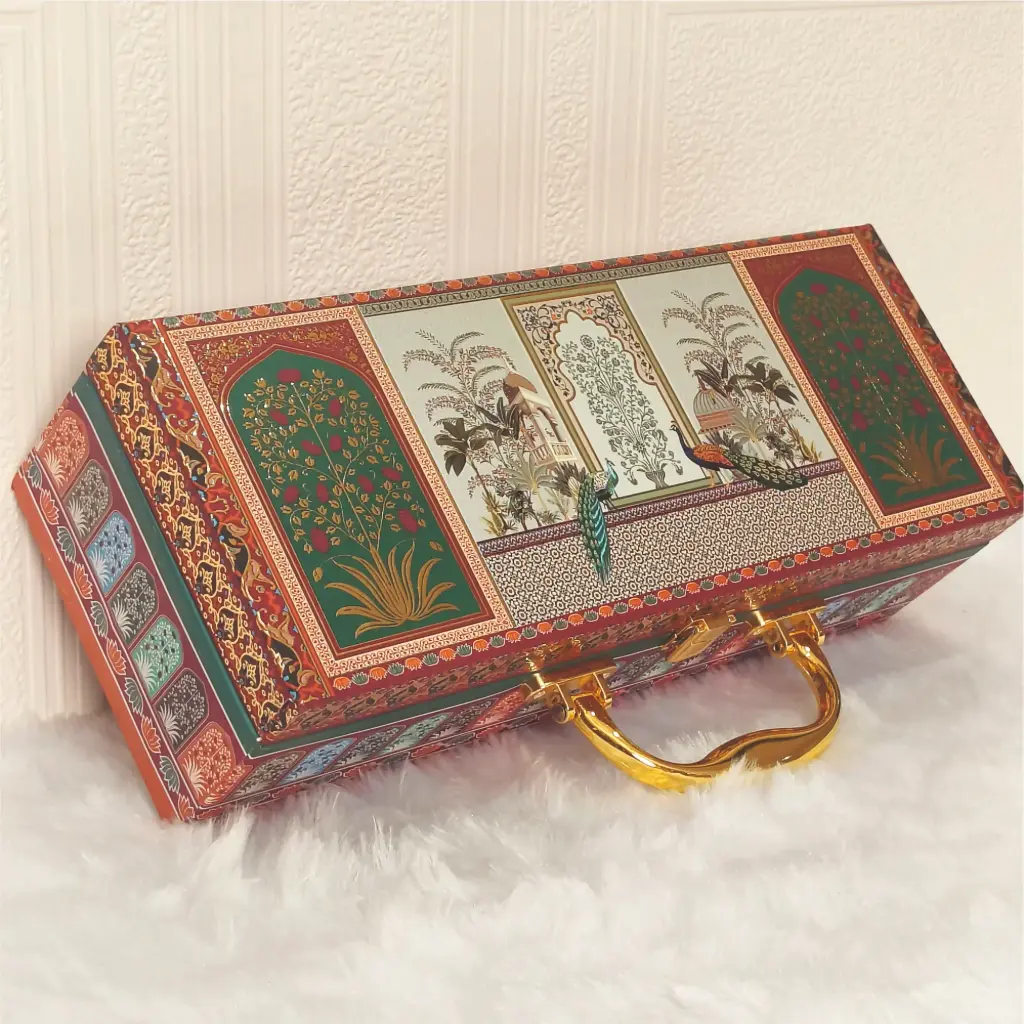 Mdf Premium Luxuries box With 3 salsa jars (13x5x3.5 Inches) 3JAR10007