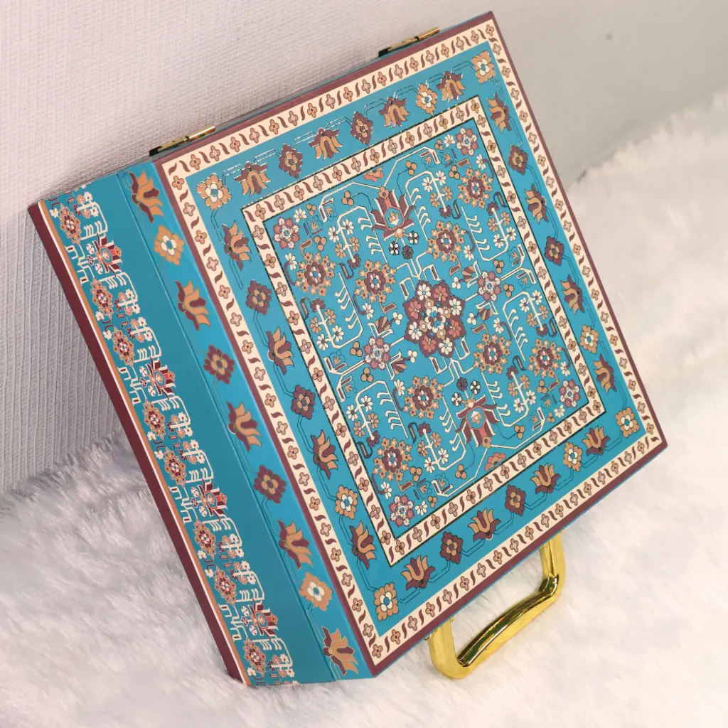 Mdf Premium Luxuries box With 4 salsa jars (9.5x9.5x3.5 Inches) 4JAR10020