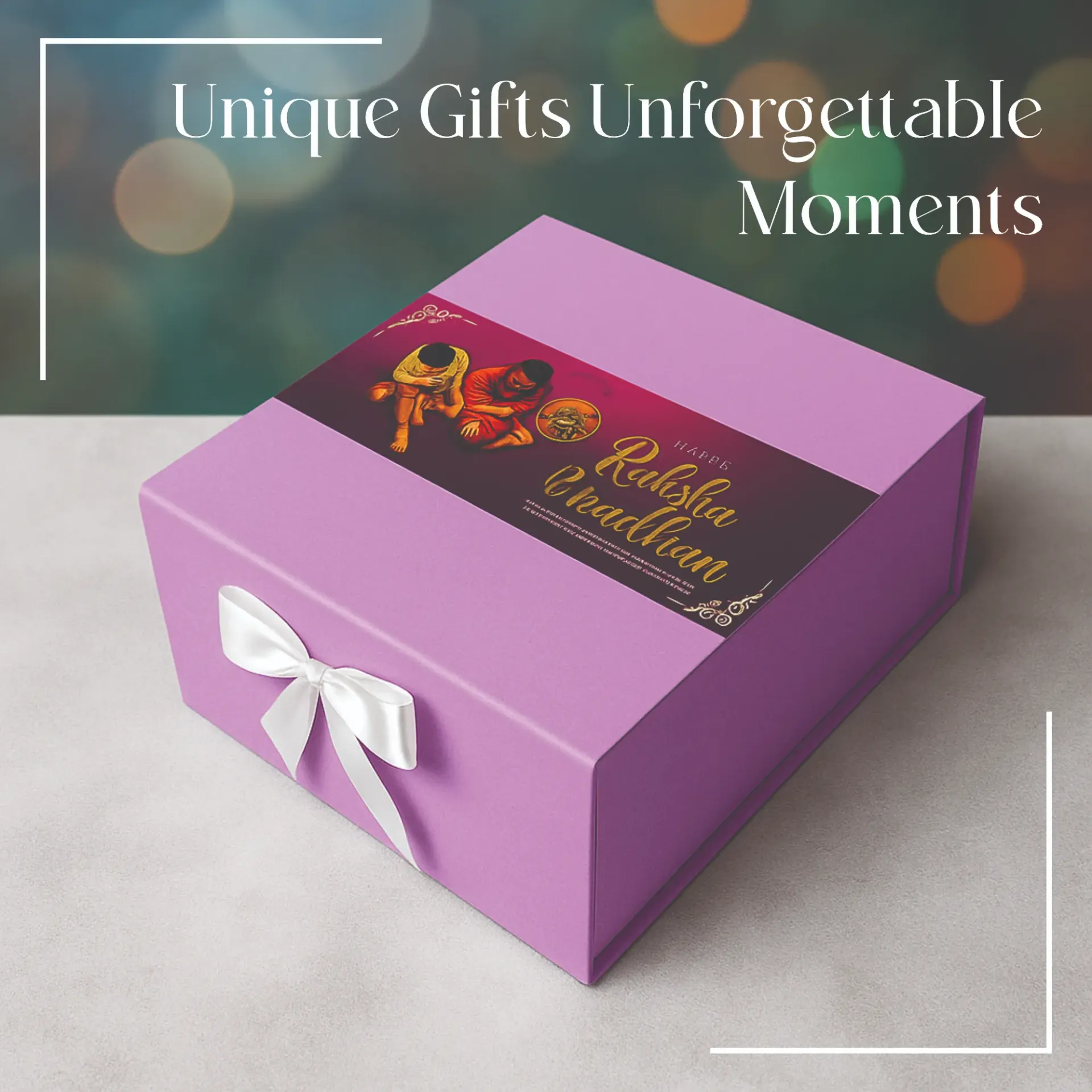 Rakhi Gift Box |Hamper Box Reusable Gift Boxes | Foldabel Box | 8x8x3.5 inches / 1023