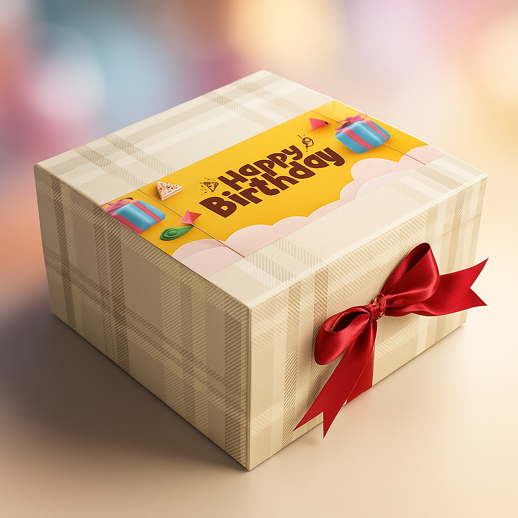 Birthday Gift Box  Foldabel Box | 8x8x3.5 inches / 1032