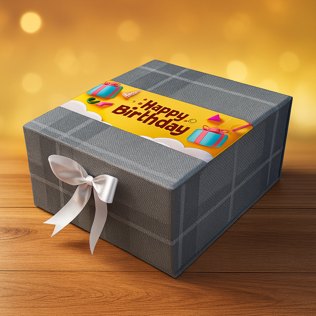 Birthday Gift Box  Foldabel Box | 8x8x3.5 inches / 1031 (pack of 10)