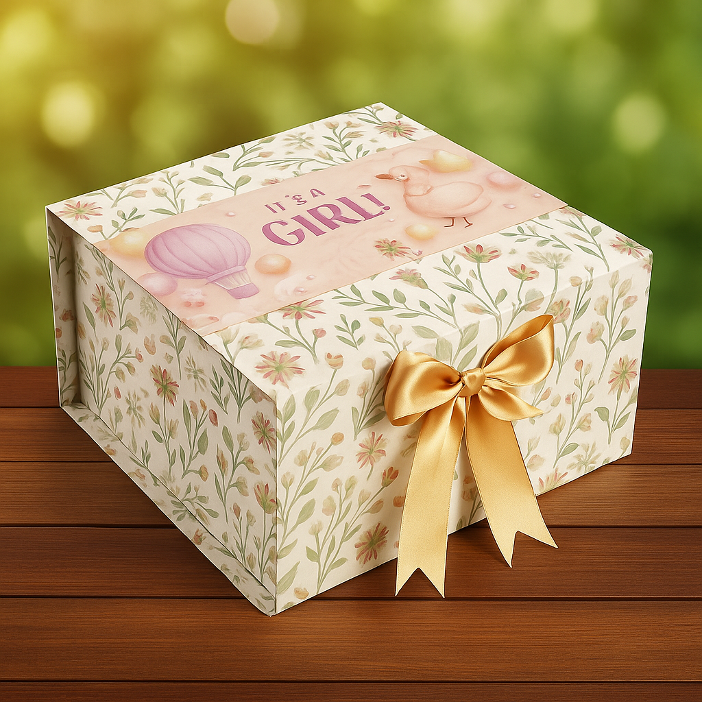 Baby Shower  Foldabel Box | 8x8x3.5 inches / 1028