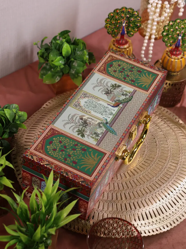 Mdf Premium Luxuries box With 3 salsa jars (13x5x3.5 Inches) 3JAR f4