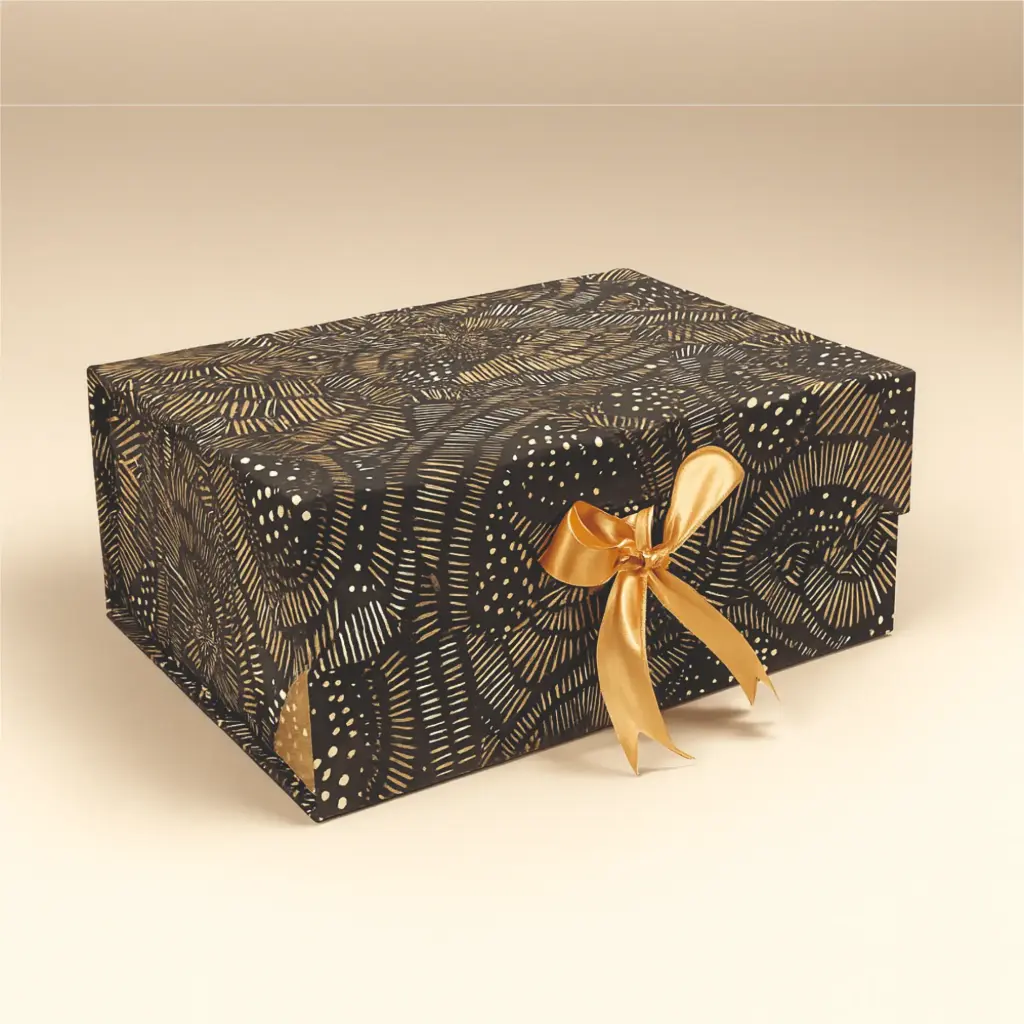 Gift Box |Rigid  foldabel box | Gift Hamper Boxes For Packaging, Satin Ribbon Hamper Boxes | Gift Cardboard Box Empty Gift Hamper Box Reusable Gift Boxes | Foldabel Box | SIZE 10x8x4 inches / 7022