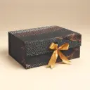 Gift Box |Rigid  foldabel box | Gift Hamper Boxes For Packaging, Satin Ribbon Hamper Boxes | Gift Cardboard Box Empty Gift Hamper Box Reusable Gift Boxes | Foldabel Box | SIZE 10x8x4 inches / 7024