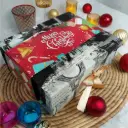 Gift Box |Rigid  foldabel box | Gift Hamper Boxes For Packaging, Satin Ribbon Hamper Boxes | Gift Cardboard Box Empty Gift Hamper Box Reusable Gift Boxes | Foldabel Box | SIZE 10x8x4 inches / 7022 Chritsmass