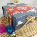 Gift Box |Rigid  foldabel box | Gift Hamper Boxes For Packaging, Satin Ribbon Hamper Boxes | Gift Cardboard Box Empty Gift Hamper Box Reusable Gift Boxes | Foldabel Box | SIZE 10x8x4 inches / 7025 Christmass