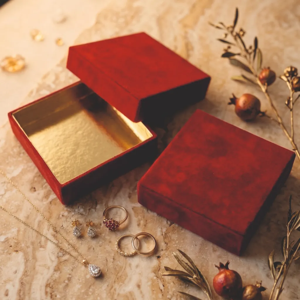 Jewellery Box |Velvet Finish |4x4x1.5inches|vb-2 (PACK ON 10)