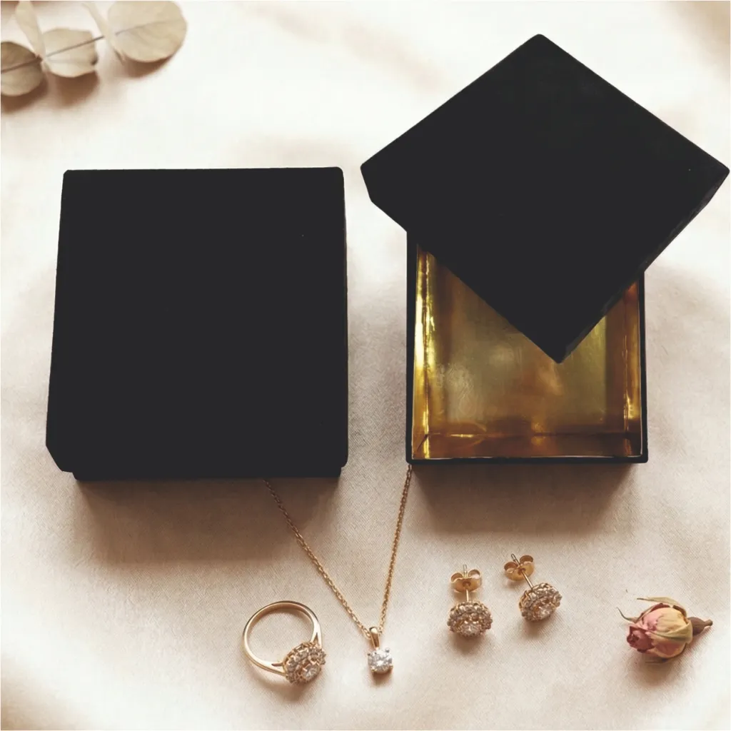 Jewellery Box |Velvet Finish |4x4x1.5inches|JV-1 (PACK ON 10)