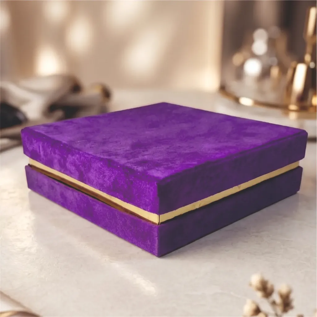 Jewellery Box |Velvet Finish |6X6X1.5 INCH | PACK OF 5 | J63