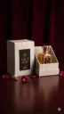 PERFUME TRAINGLE BOX (6.5X3.75X3 INCH)  (TEXTURED GREEN) T-3