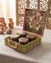 shreenathji Box With 4 salsa jars (9.5x9.5x3.5 Inches)